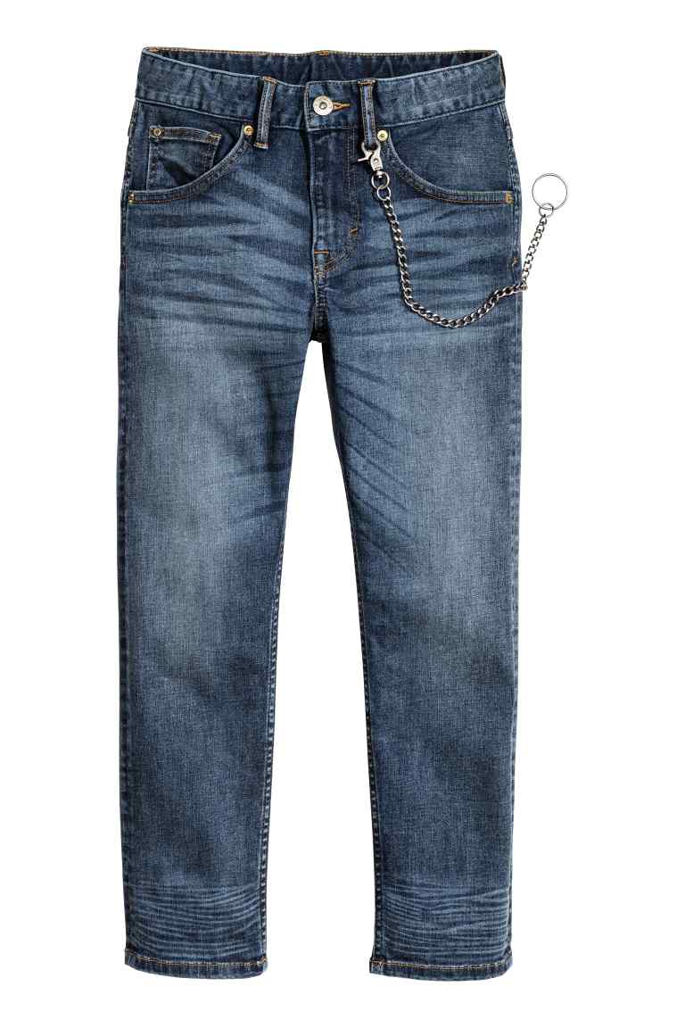 Tapered Jeans with a key chain